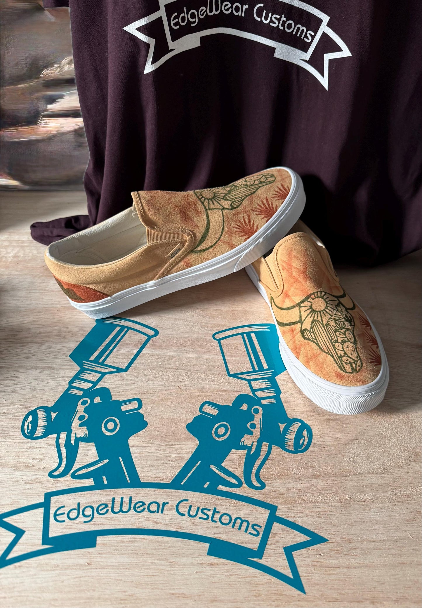 Custom Desert Scene Footwear