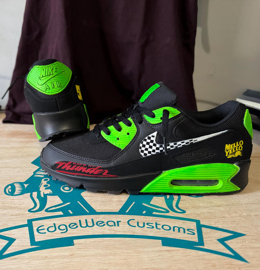 Nike Air Max 90 – Hand-Painted Racing-Inspired Sneakers